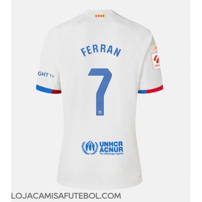 Camisa de Futebol Barcelona Ferran Torres #7 Equipamento Secundário 2023-24 Manga Curta